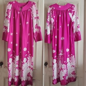 Hot Pink Vintage Nylon Muumuu (Moo Moo)